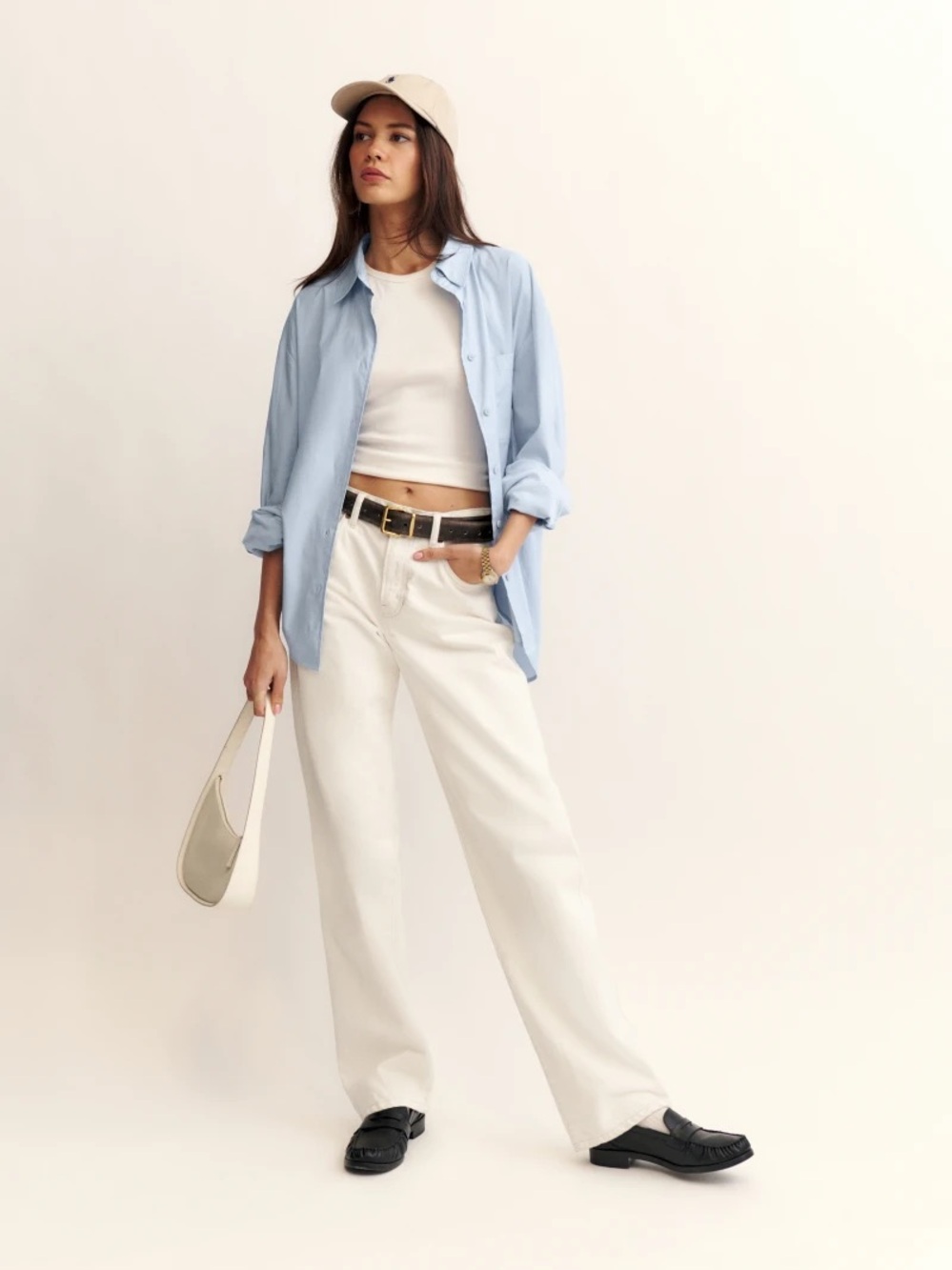 Reformation Val 90s Mid Rise Straight Corduroy Pants in Fior Di Latte sz 26
